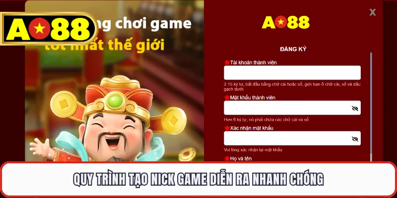 Quy trình tạo nick game diễn ra nhanh chóng